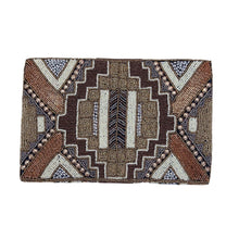 Load image into Gallery viewer, The Marissa (Brown/Cream) Beaded Clutch
