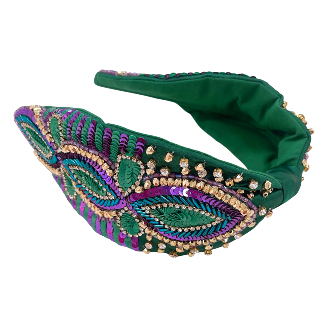 Mardi green headband U8