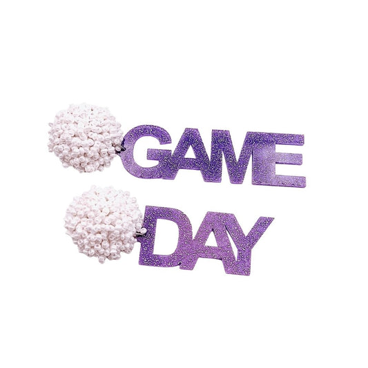 Game Day White/Purple Glitter S40