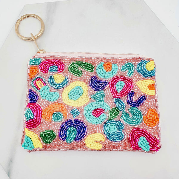 Multi Leopard Keychain Pouch V6