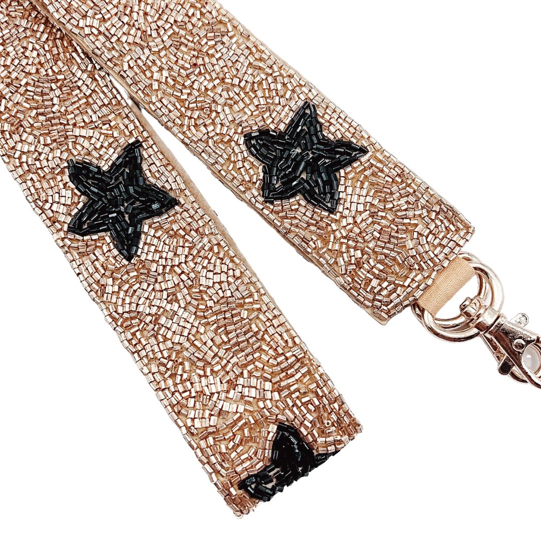 Gold Star Beaded Crossbody Strap