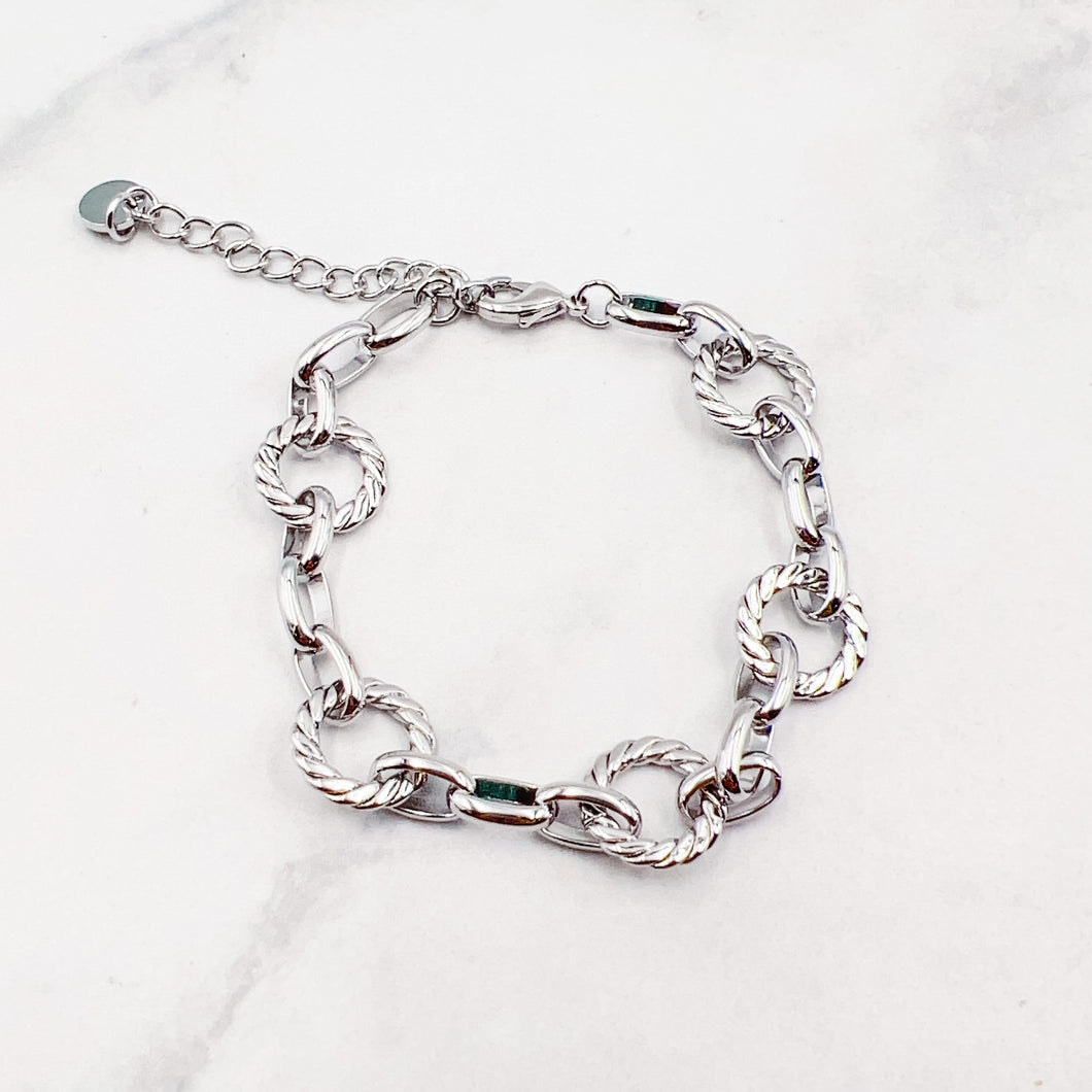 Circle Chain Bracelet Silver O20