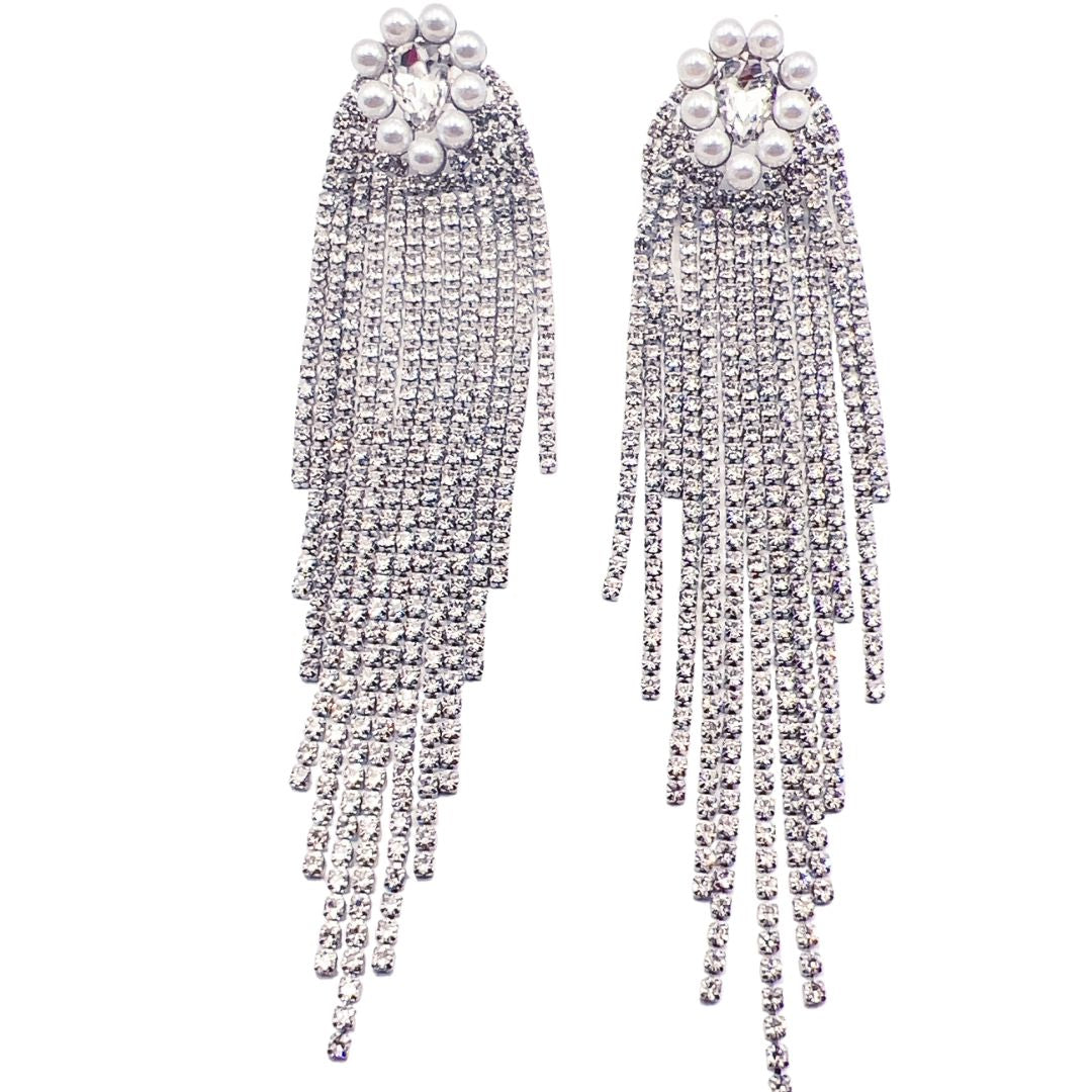 Raining Glitz Silver Earrings E26