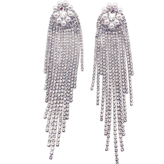 Raining Glitz Silver Earrings E26