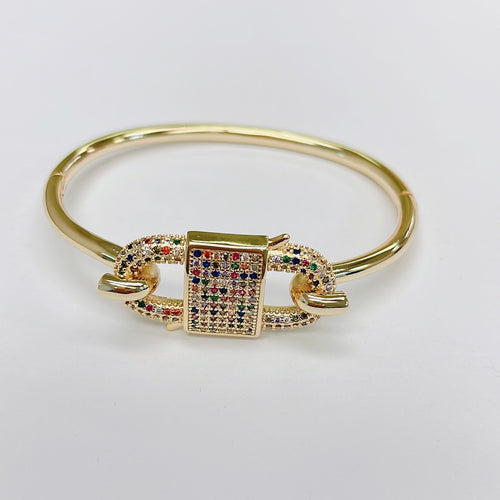 Lock Rainbow Bangle O24