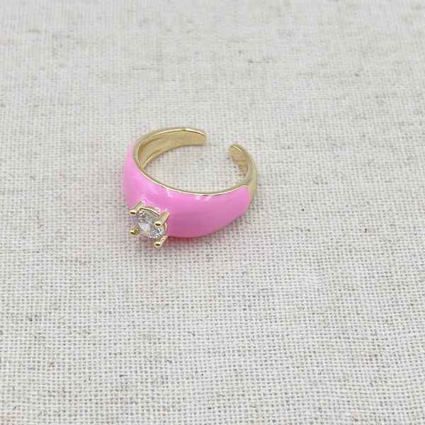 Clouds Pink Ring One Size P13
