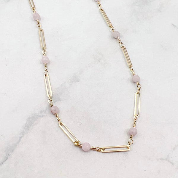 Emily Dainty pink Necklace N-7