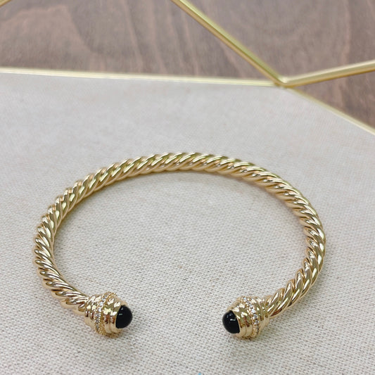 Gold Rope Black Crystal Line O2