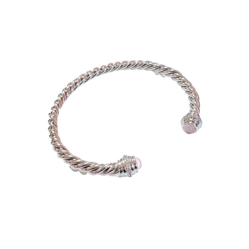 Silver Rope Pink Crystal Line O1