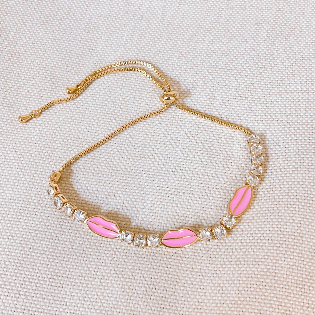 Pink kiss bracelet