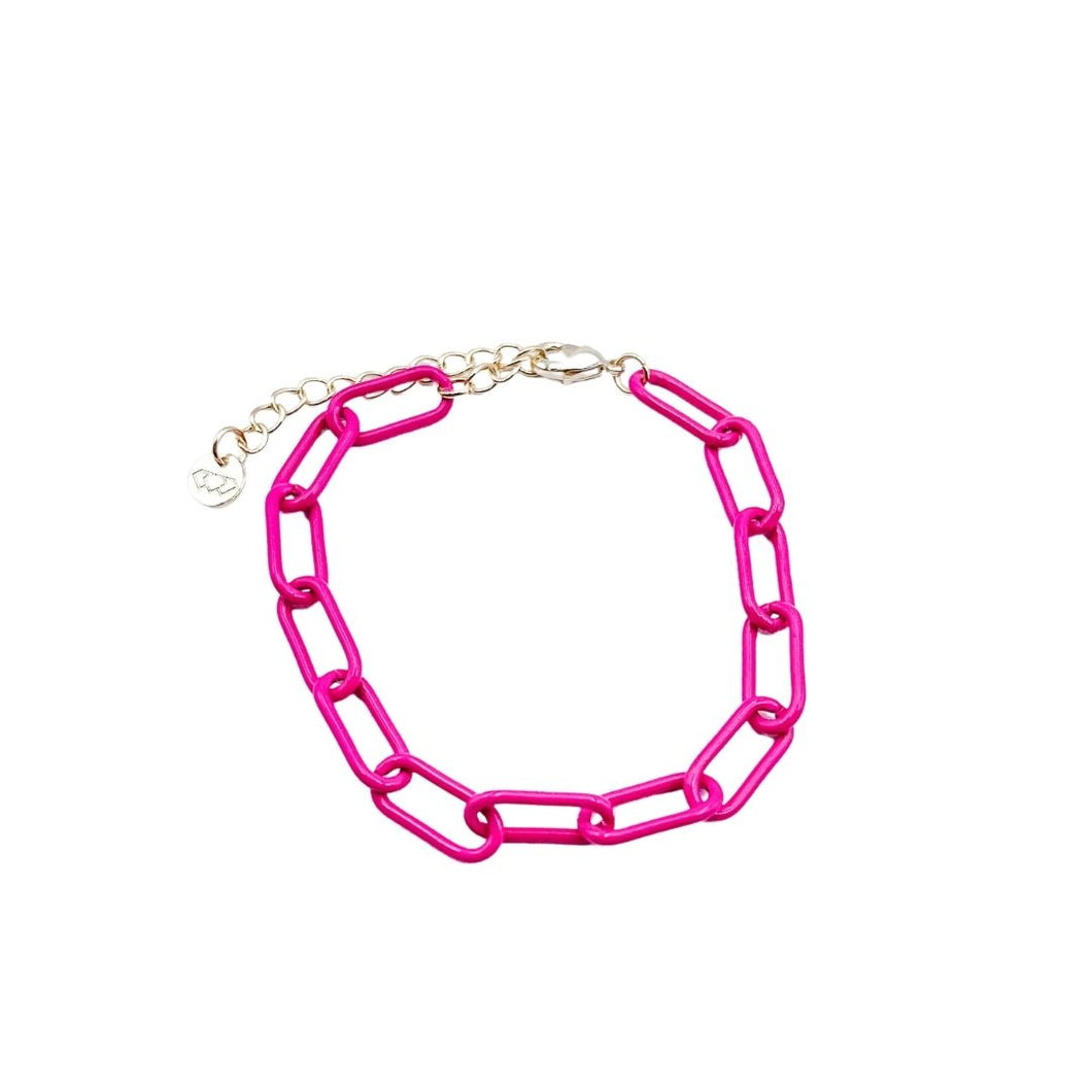 Link hot pink bracelet