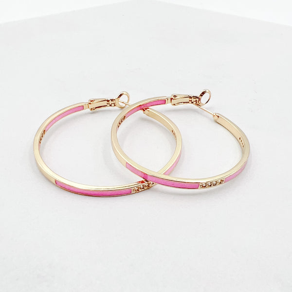 Caribe Baby Pink Hoops F25