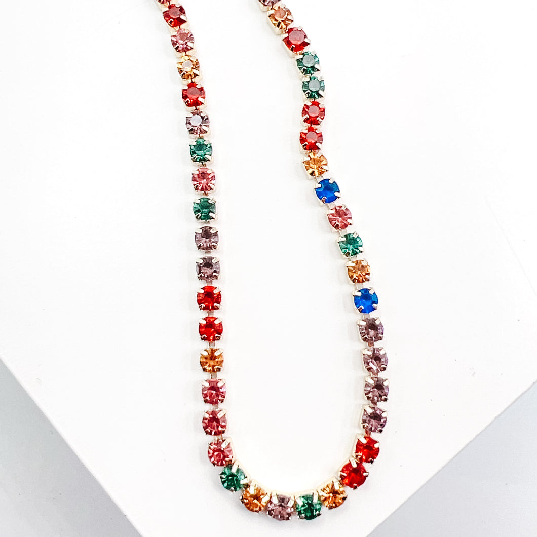 Multi Crystal Necklace M9