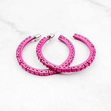 Load image into Gallery viewer, Barbie Fuchsia Hoops F2
