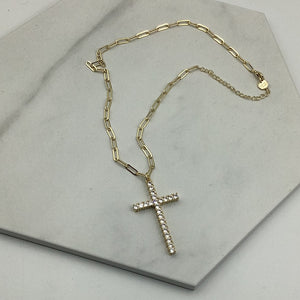 Cross necklace Gold I-27
