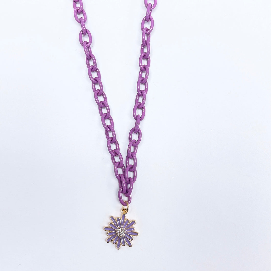 Daisy lavender necklace N-5