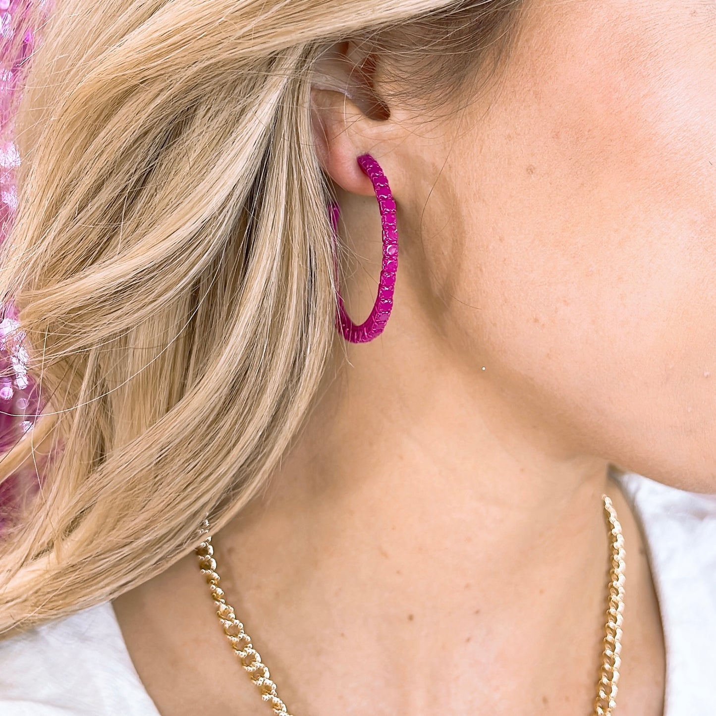 Barbie Fuchsia Hoops E38