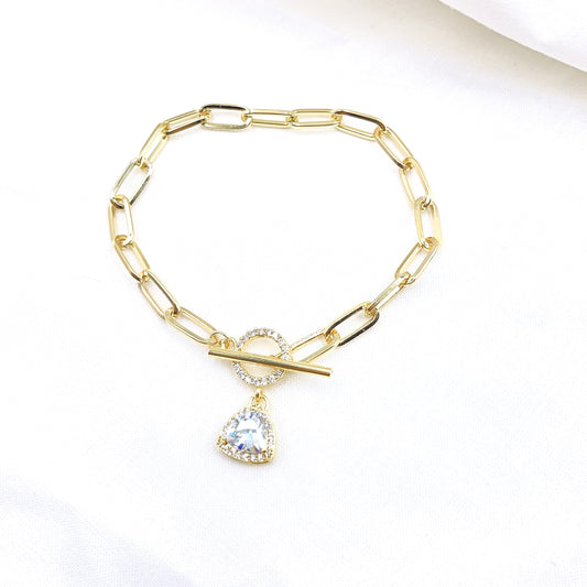 Triangle Crystal Bracelet Gold O41