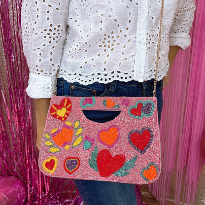 Wing  heart purse