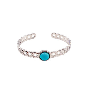 Beth Silver Turquoise Cuff