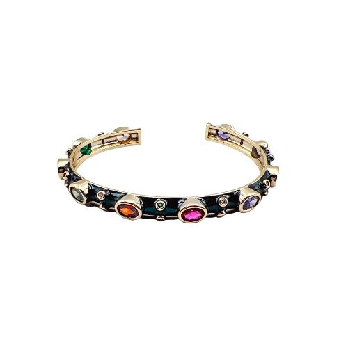 Rainbow Black Bangle O23